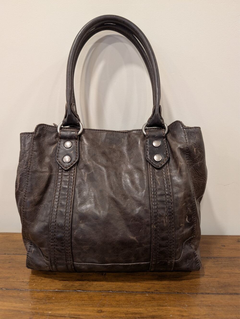 Frye Melissa Leather Satchel - Dark Brown - Good Condition